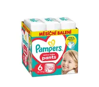 Pampers Pants vel. 6 Monthly Pack 13-19 kg plenkové kalhotky 132 ks