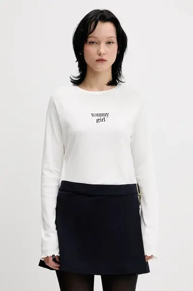 Bavlněné tričko s dlouhým rukávem Tommy Jeans