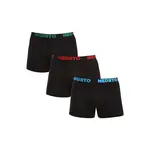 Nedeto 3PACK pánské boxerky černé (3NB003b) XL