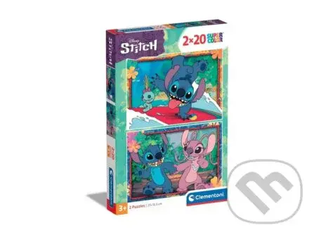 PUZZLE 2X20 DISNEY STITCH - puzzle z kategorie 15 - 60 dílků
