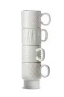 Sada hrnků Sagaform Coffee & More 100 ml 4-pack bílá barva