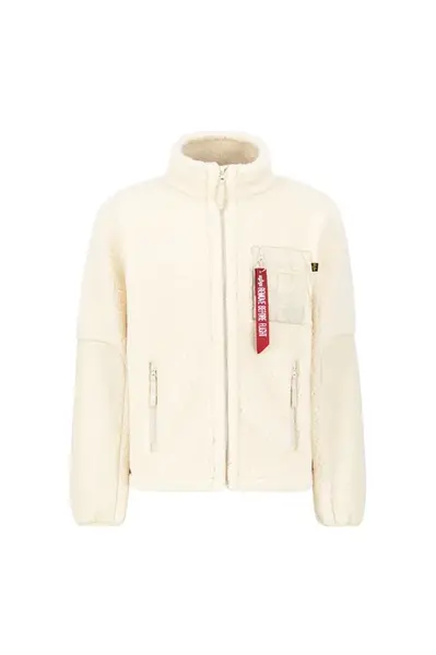 ALPHA INDUSTRIES Prechodná bunda 'Sherpa Zip'  béžová / červená