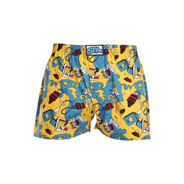 Styx Pánské trenky art klasická guma exploze (A1750) L