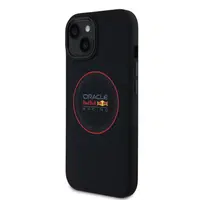 Zadní kryt Red Bull PU Leather Red Ring MagSafe pro Apple iPhone 15, navy