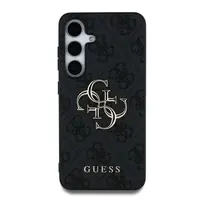 Zadní kryt Guess PU 4G Metal Logo pro Samsung Galaxy S25, šedá