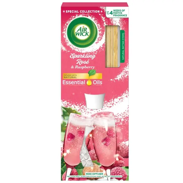 AIR WICK vonné tyčinky Ružový sekt a maliny 30ml