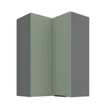 Horní rohová skříňka Aria ANT 60x60 GN-90 2F (90°) Barva korpusu: Antracit, Barva dvířek: SA - Aquamarine AFM