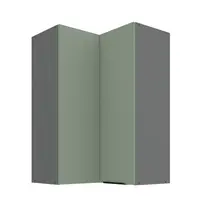Horní rohová skříňka Aria ANT 60x60 GN-90 2F (90°) Barva korpusu: Antracit, Barva dvířek: SA - Aquamarine AFM