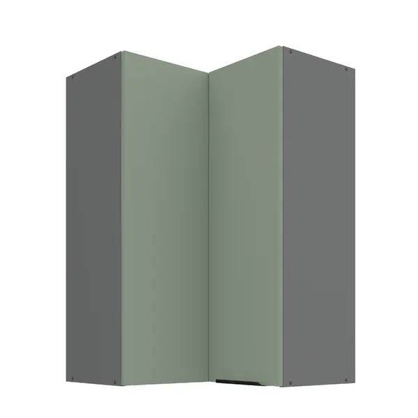Horní rohová skříňka Aria ANT 60x60 GN-90 2F (90°) Barva korpusu: Antracit, Barva dvířek: SA - Aquamarine AFM