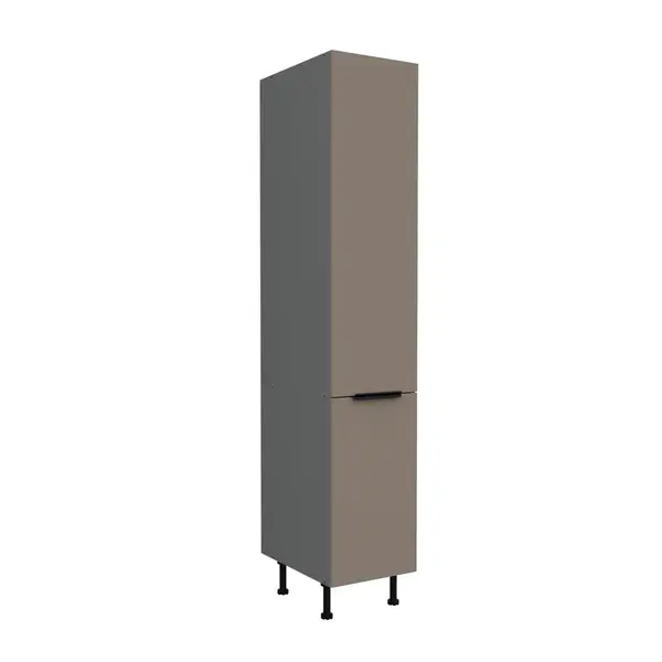 Vysoká potravinová skříňka Aria ANT 40 DK-210 2F Barva korpusu: Antracit, Barva dvířek: TA - Sandgrau AFM