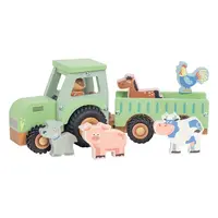 New Classic Toys Traktor s valníkem a zvířátky