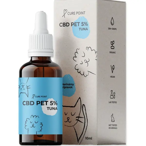 Cure Point CBD Pet 5% tuňák olej 10 ml