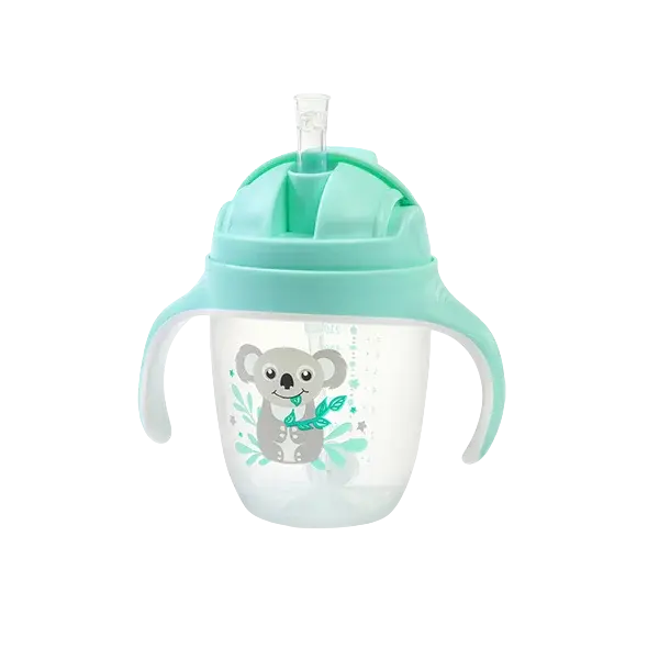 BABYONO Hrnek učicí s brčkem Koala 6m+, 240 ml