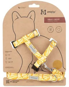 Amiplay Kšíry pro kočku s vodítkem BeHappyCat Banana - M