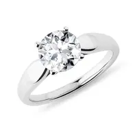 Zásnubný prsteň z bieleho zlata s 1,50ct lab grown diamantom KLENOTA
