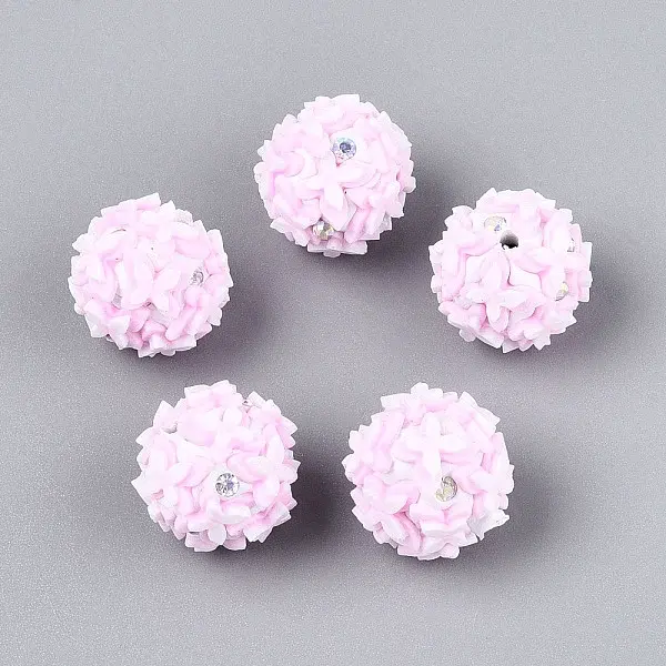 Handmade Polymer Clay Rhinestone and Resin Beads