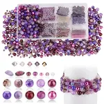 Imitate Austrian Crystal Bicone Glass & Mixed Glass Beads Findings Kits