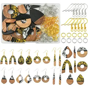 DIY Opaque Resin & Walnut Wood Earring Making Kits