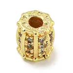 Rack Plating Brass Cubic Zirconia Beads