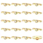 20Pcs Brass Pave Clear Cubic Zirconia Connector Charms