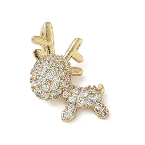 Brass Micro Pave Cubic Zirconia Pendants