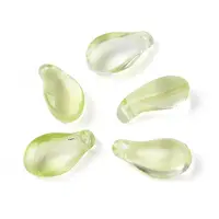 Transparent Glass Teardrop Charms