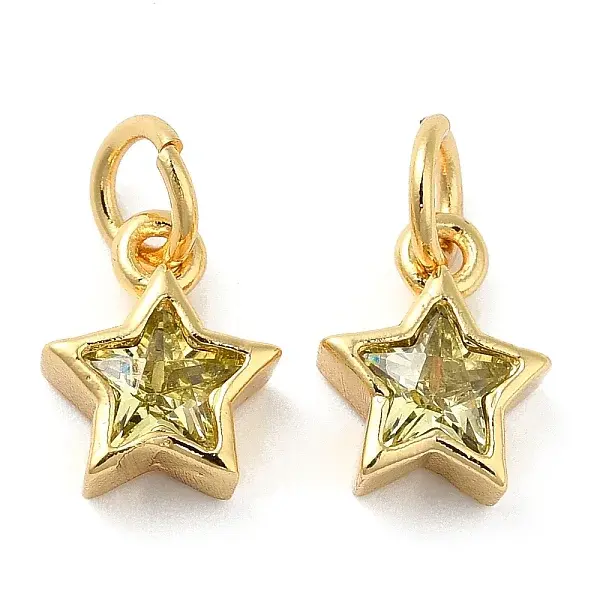 Brass Cubic Zirconia Charms