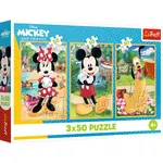 Trefl Puzzle 3x50 Mickey Mouse a přátelé / Myška na dovolené