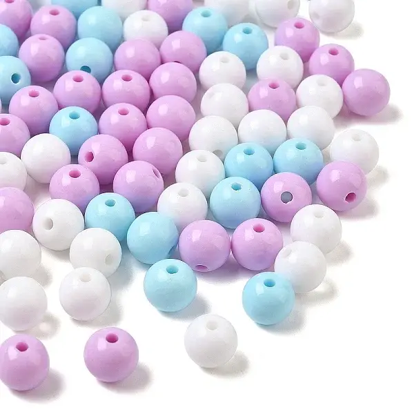 50pcs 3 Colors Opaque Acrylic Beads