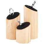 3 Sizes Wood Jewelry Ring Display Riser Stands