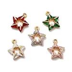 Brass Micro Pave Cubic Zirconia Charms
