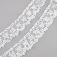 7.5 Yards Milk Fiber Embroidery Flower Lace Trim