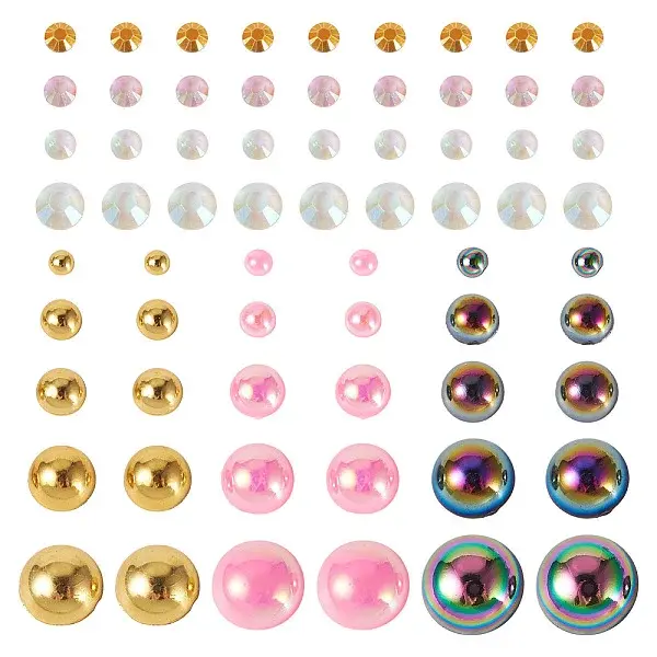 Half Round ABS Plastic Cabochons