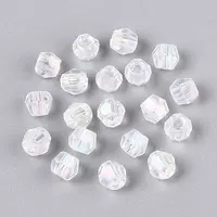 Transparent Spray Painted Glass Beads