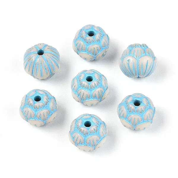 Painted Opaque Acrylic Beads