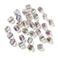 Electroplate Column Glass Beads