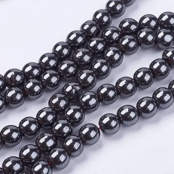 Non-magnetic Synthetic Hematite Bead Strands
