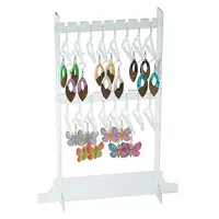 2 Layers Hanger Style Acrylic Earring Storage Display Rack