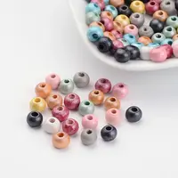 Round Natural Wood Beads