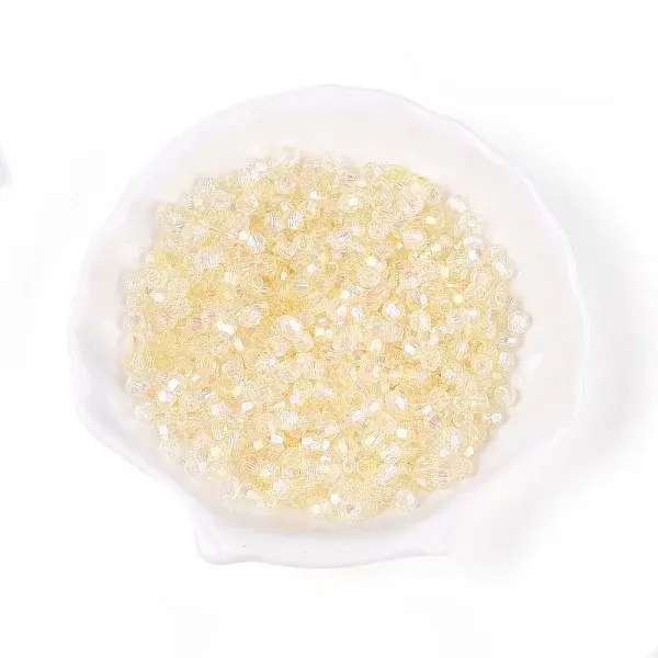 Transparent Spray Painted Glass Beads