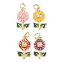 Brass Micro Pave Cubic Zirconia Pendants