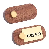 2 Sets Tabletop Wood Price Display Cards