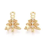 Brass Micro Pave Cubic Zirconia Charms