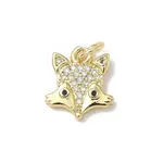 Brass Micro Pave Cubic Zirconia Charms