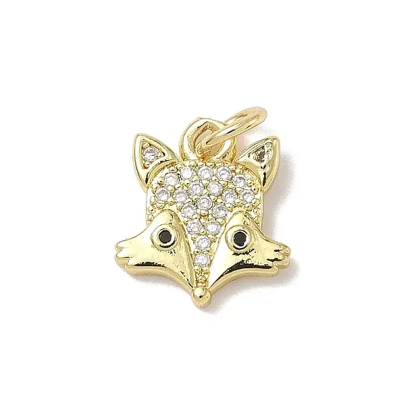 Brass Micro Pave Cubic Zirconia Charms