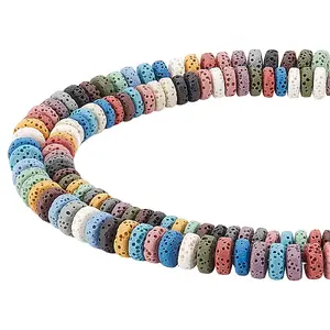 2 Strands 2 Styles Natural Lava Rock Beads Strands