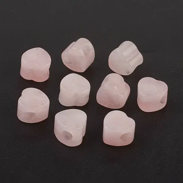Natural Rose Quartz European Beads