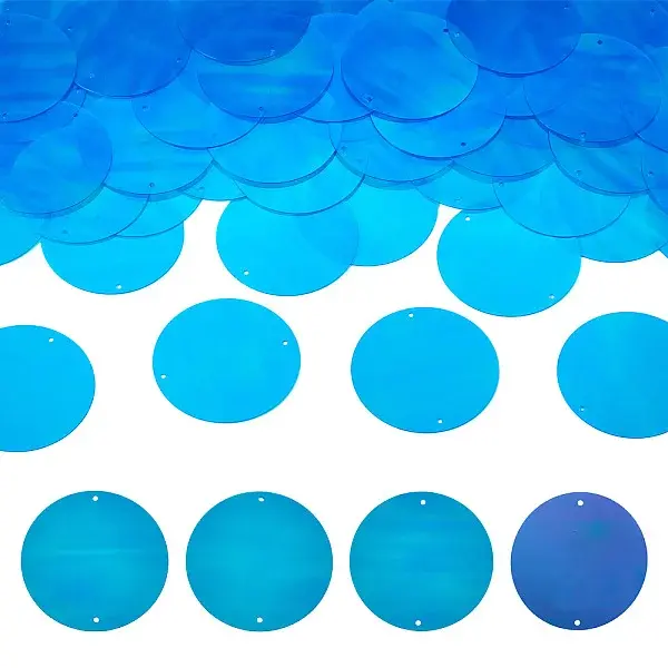 150Pcs Rainbow Iridescent PVC Paillette/Sequin Links