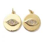 Brass Micro Pave Clear Cubic Zirconia Pendants