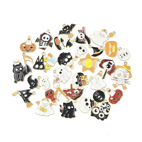 Halloween Alloy Enamel Pendants